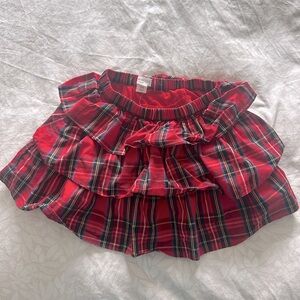 Girls Red plaid holiday skirt - worn once